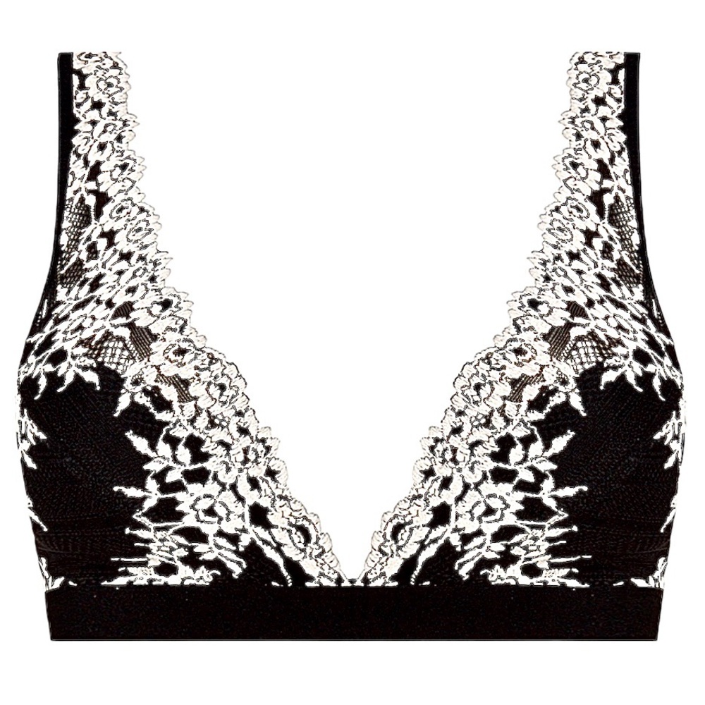 - Wacoal Sz 40 Embrace Lace Black Wirefree Bralette! NEW! - Picture 6 of 16
